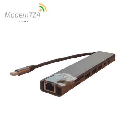 هاب تایپ سی 8 پورت USB C HUB